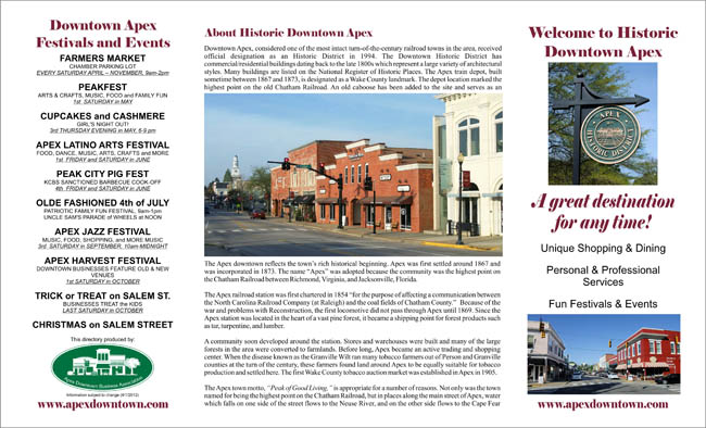 Historic Downtown Apex Brochure