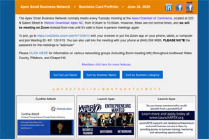 apex north carolina small business network