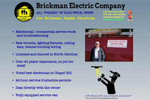 Brickman Electric Chapel Hill NC