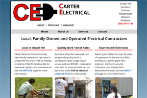 carter electrical contractor chapel hill nc