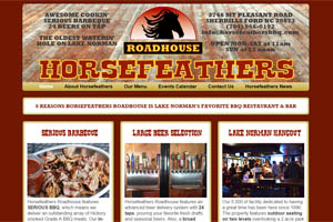 Horsefeathers Roadhouse website Sherrills Ford NC
